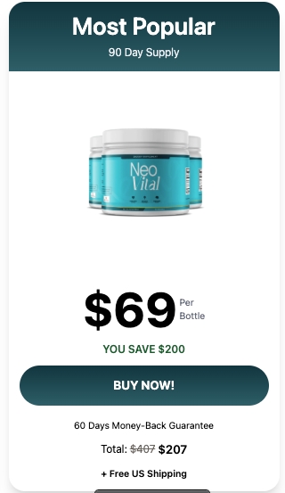 NeoVital 3 bottles package